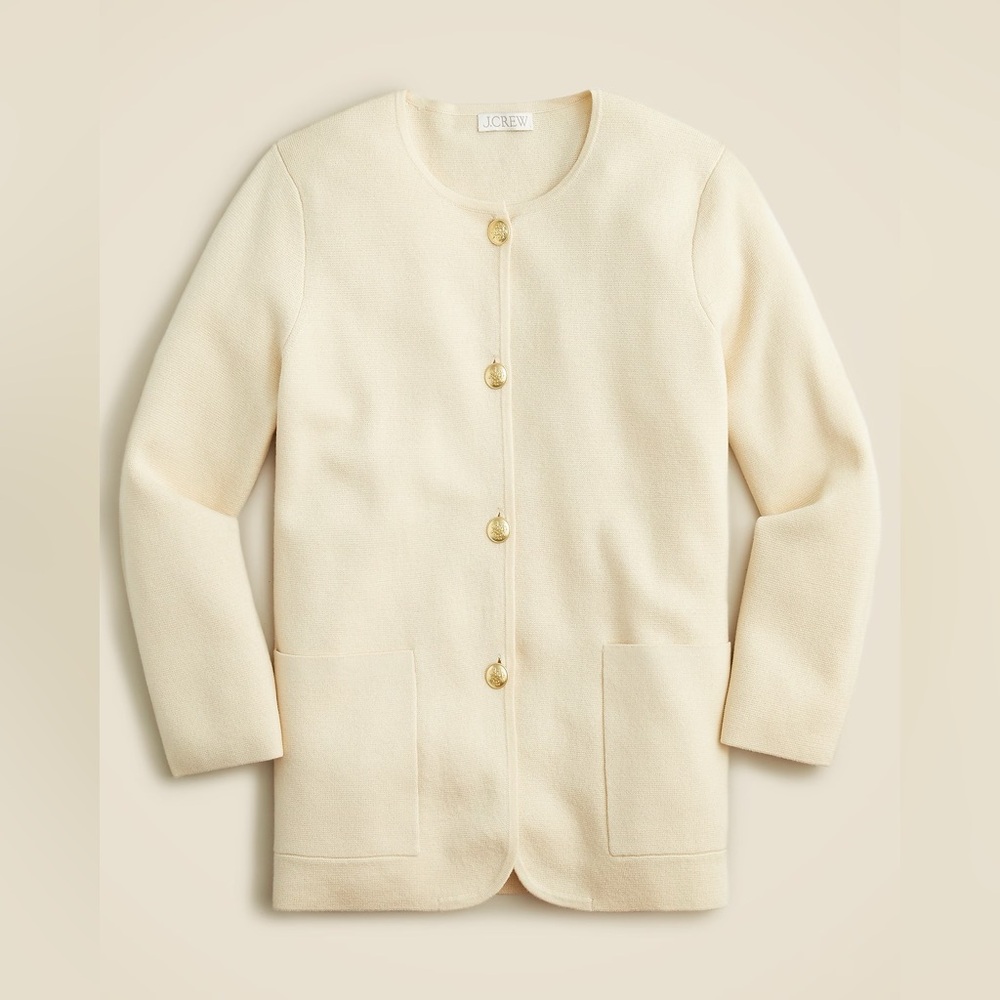 Giselle Sweater Blazer in bleached sand (NWOT)